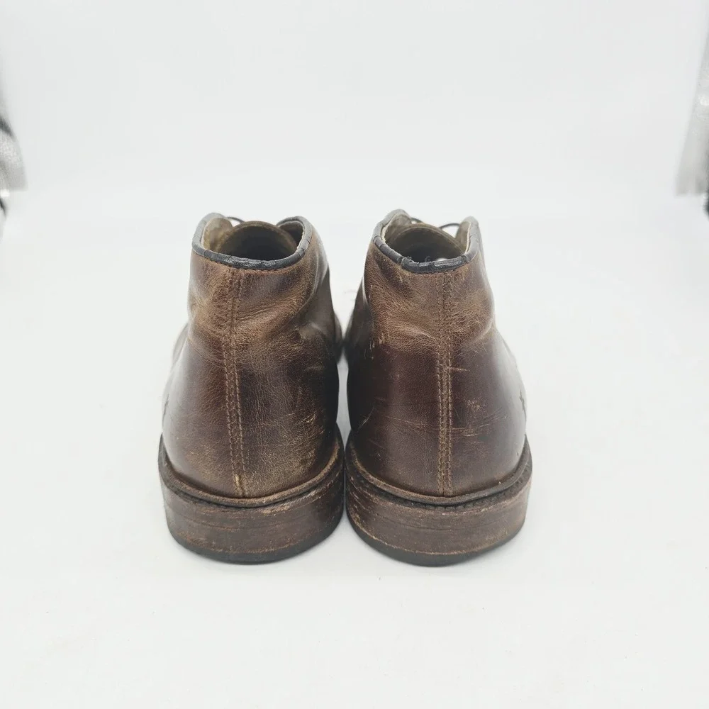 Frye John Addison Boots Mens Size 13 D Brown Leather Chukka Shoes Lace Up